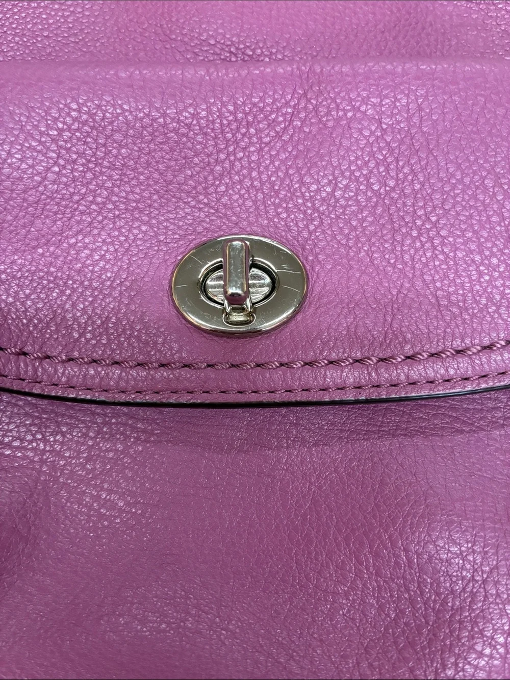 Authentic Coach Park Leather Swingpack Purple Crossbody F49170